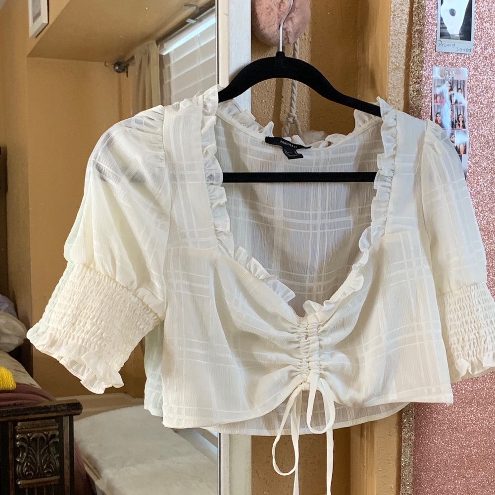 White crop top